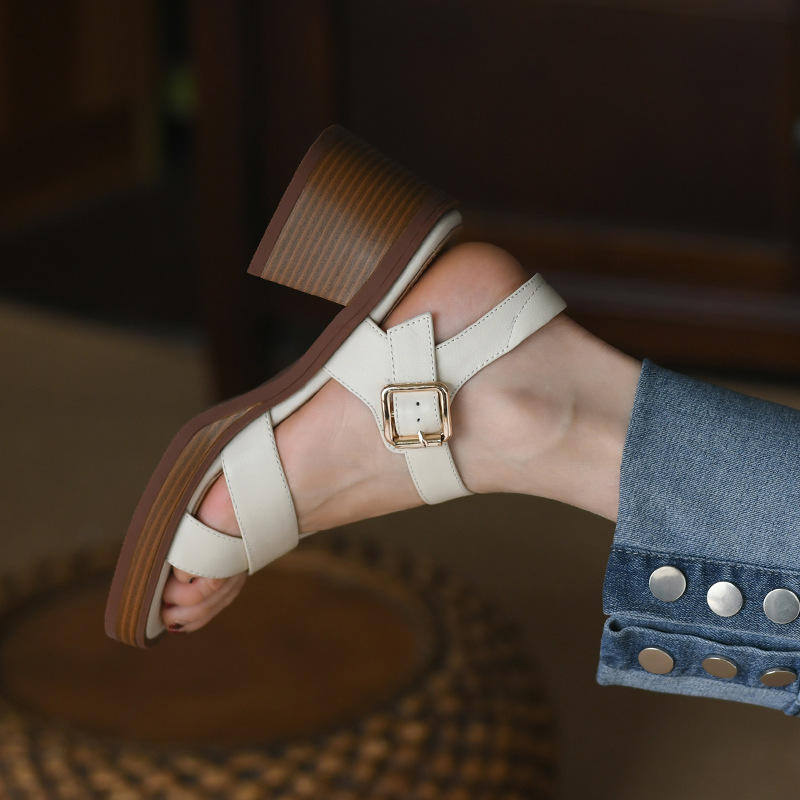 Beige Sandal Side View