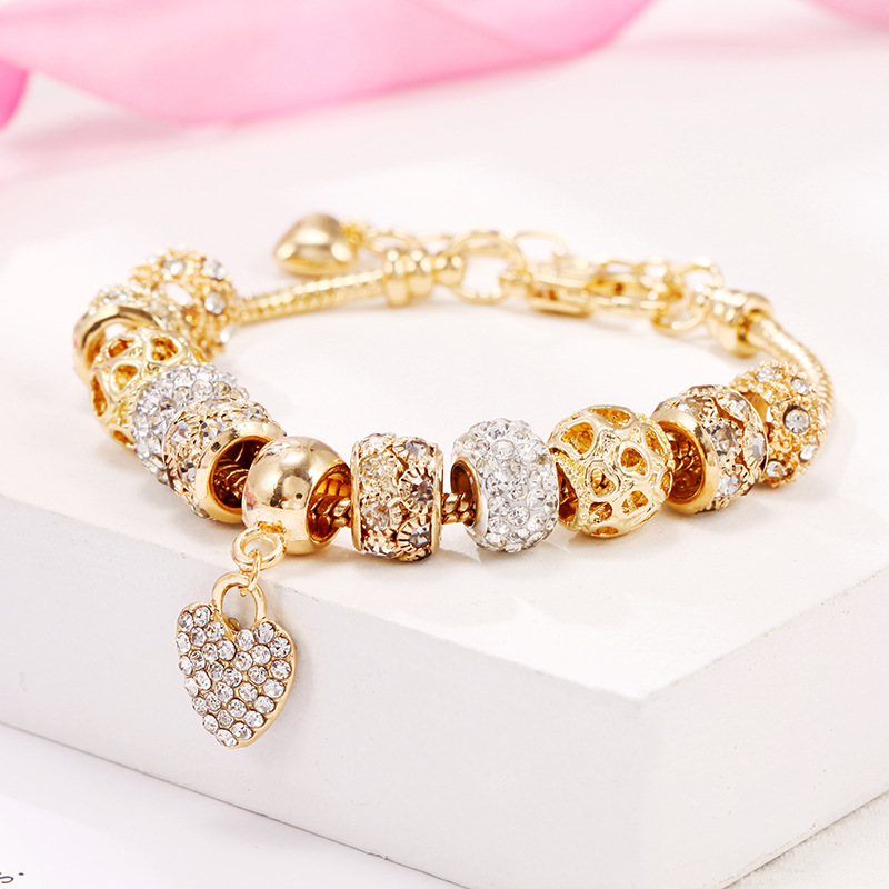Alloy Large-hole Bead Bracelet - Image 1