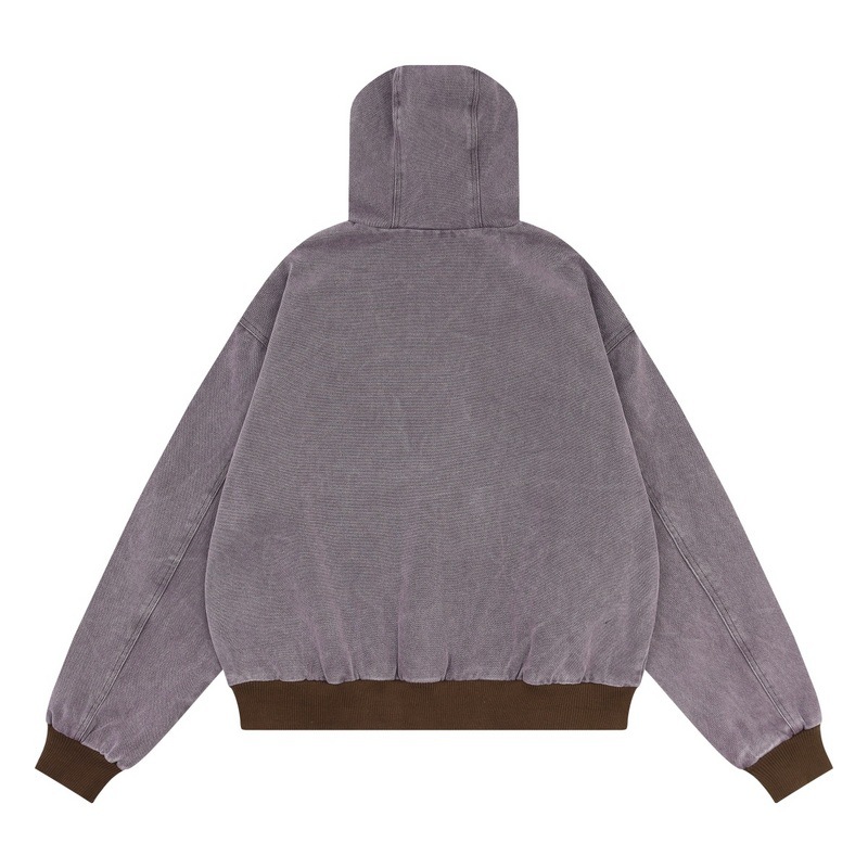 Washed And Worn Retro Hooded Jacket 6