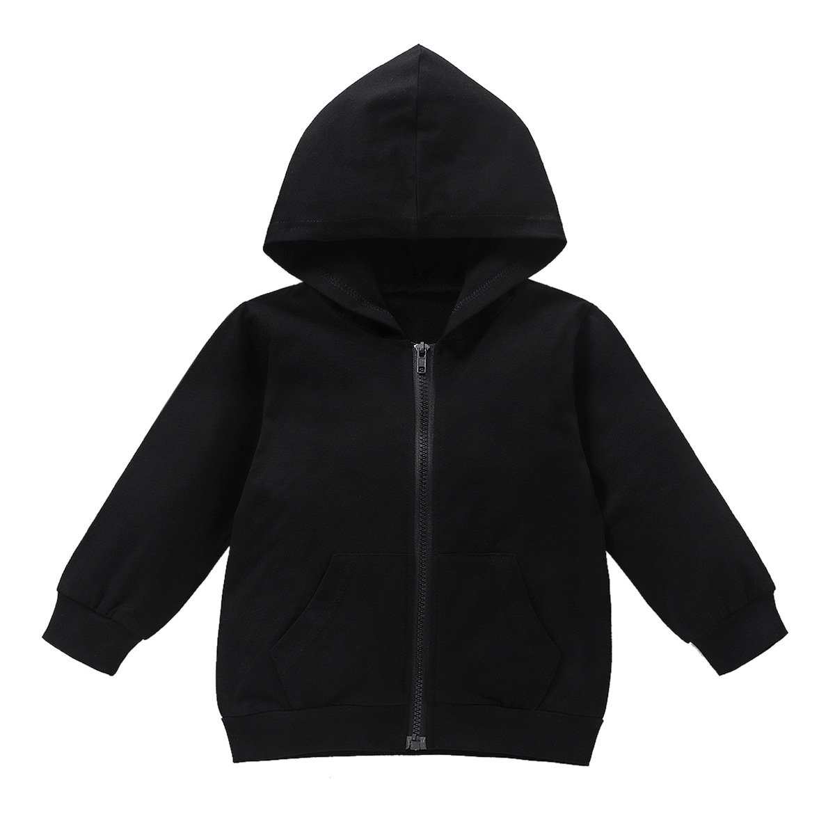 Children's Black Back Letter Cotton Sweater Coat Image 5