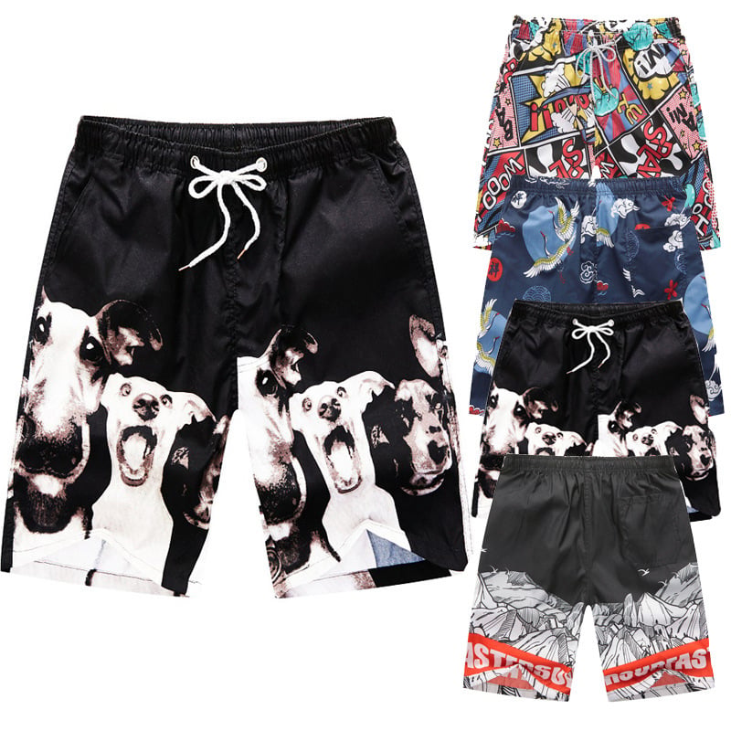 Men's Printed Casual Beach Shorts Pattern 1