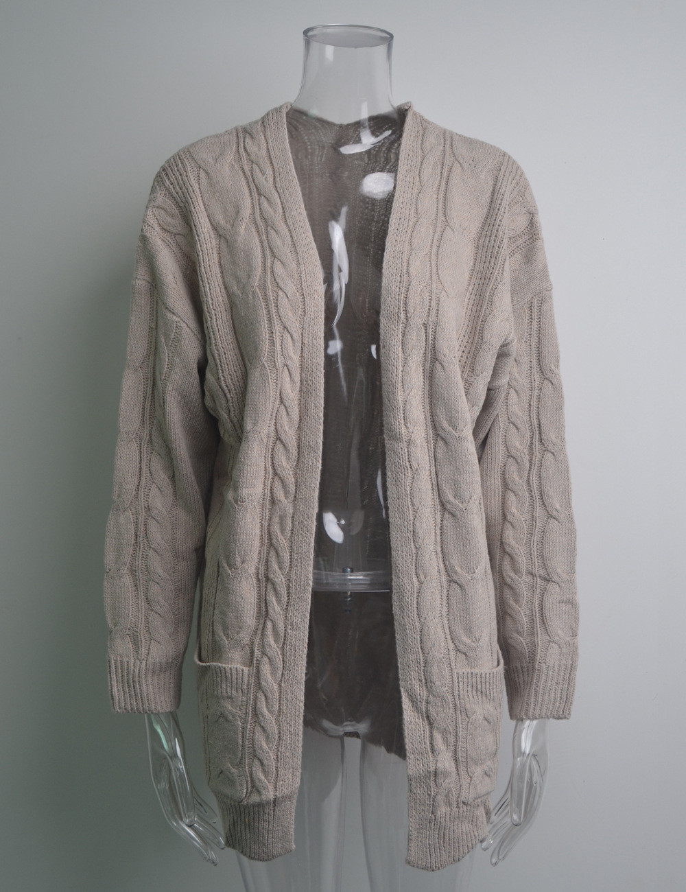 Women Plus Size Cardigan Sweater Twist