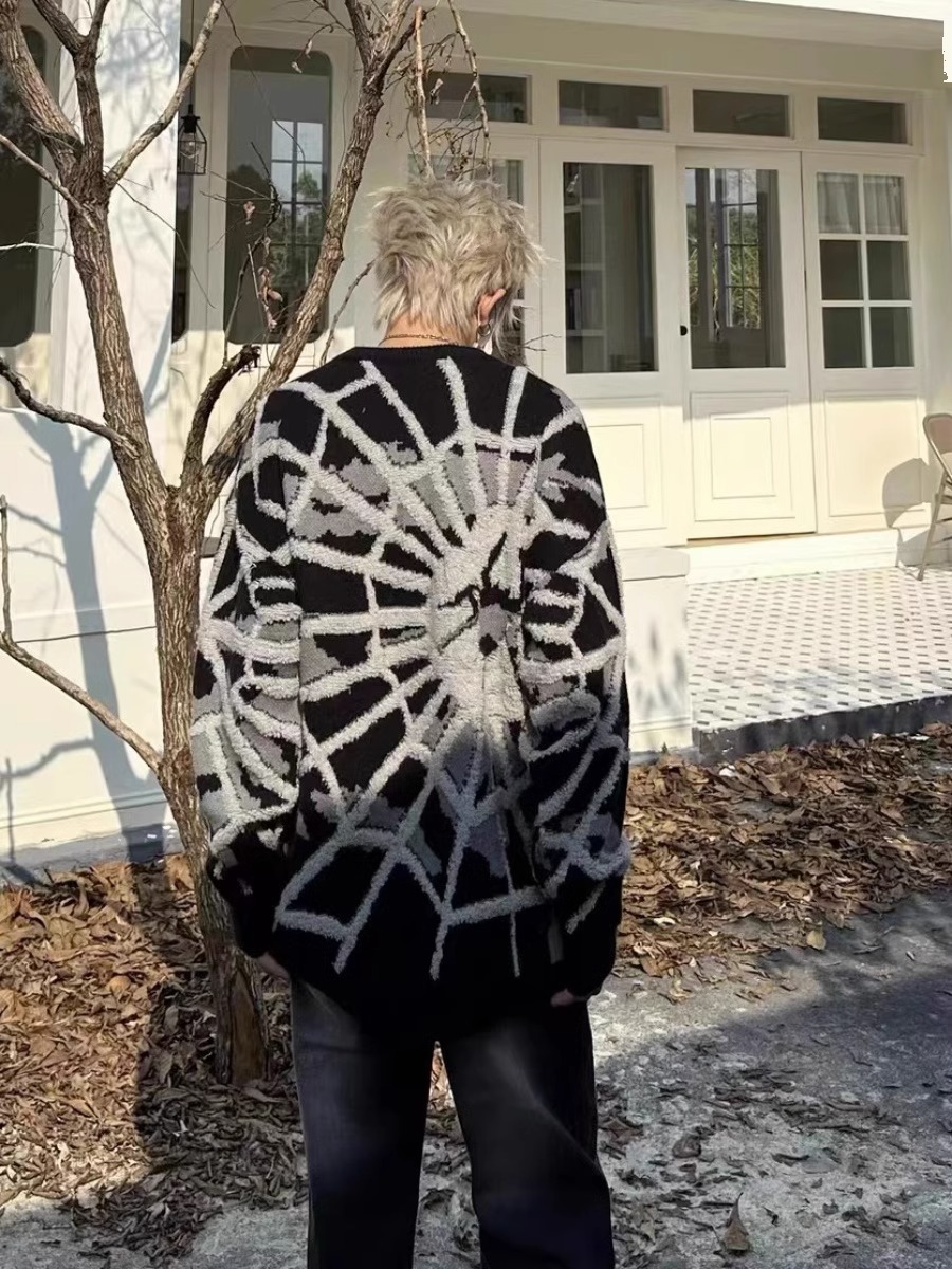 American High Street Spider Jacquard Crew Neck Sweater Image 5