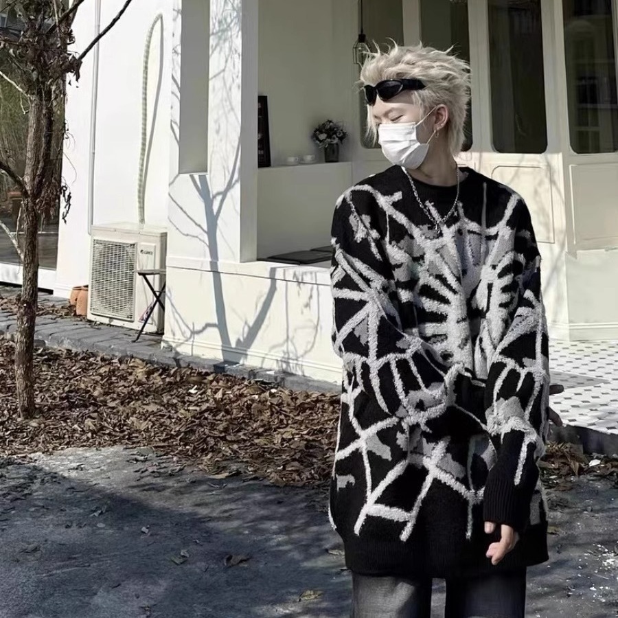 American High Street Spider Jacquard Crew Neck Sweater Image 2