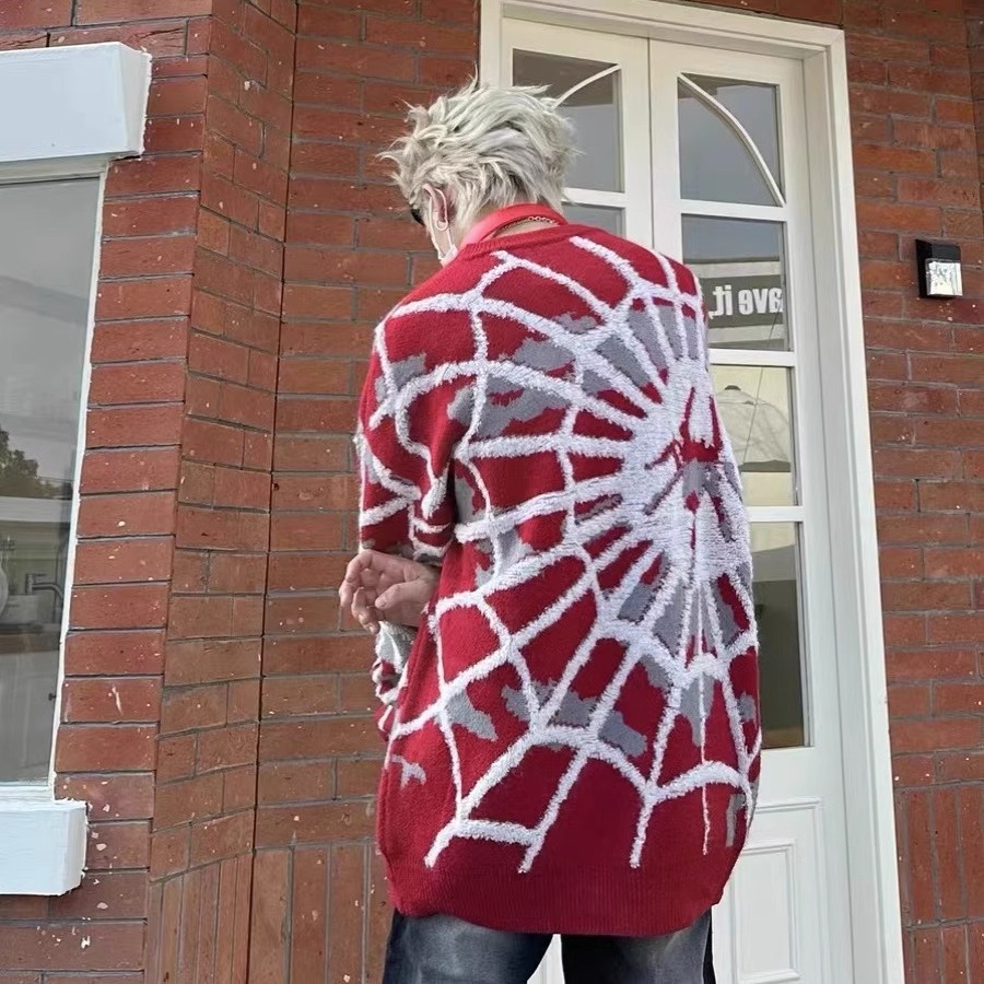 American High Street Spider Jacquard Crew Neck Sweater Image 7