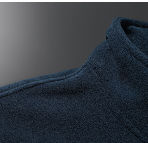 Men's Stand Collar Fleece Padded Jacket Image 3