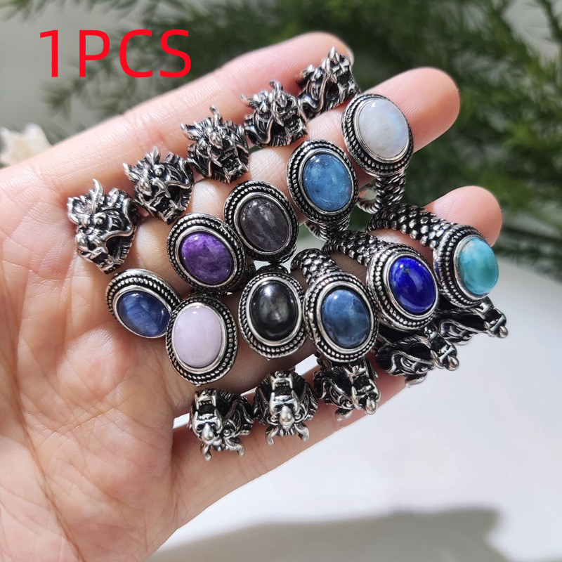 Fashion Personality Glitter Stone Charoite Ring Image 2