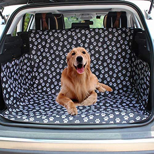 Dog Car Mat Paw Print Trunk
