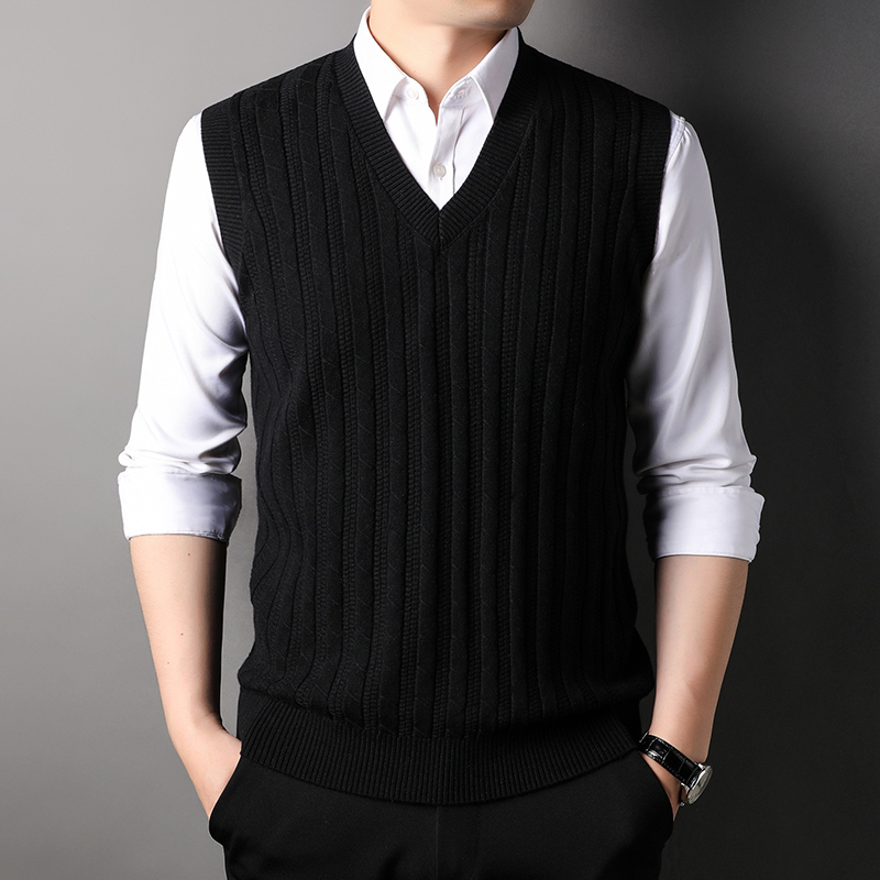 Men's Autumn Business Casual Knitted Vest - Image 4