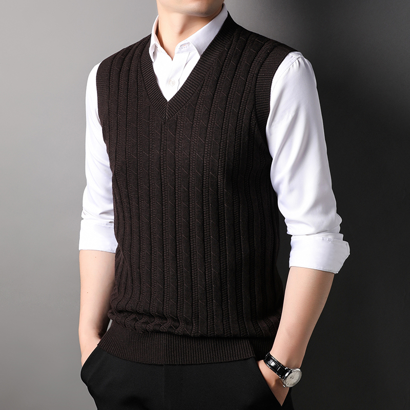 Men's Autumn Business Casual Knitted Vest - Image 3