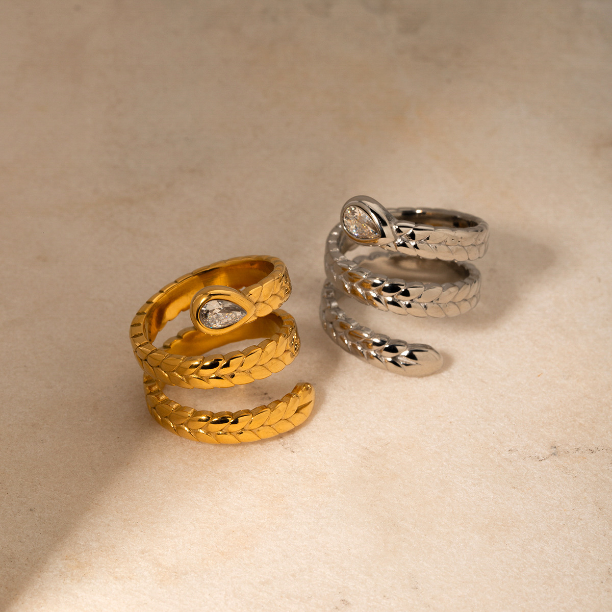 Davina Gold Serpent Ring 3