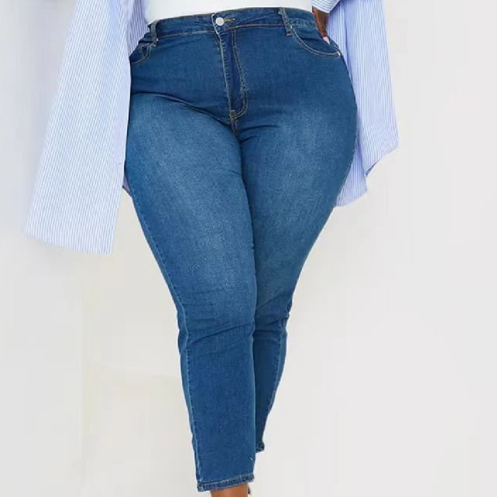 Women's Fashion Casual Jeans Image 2
