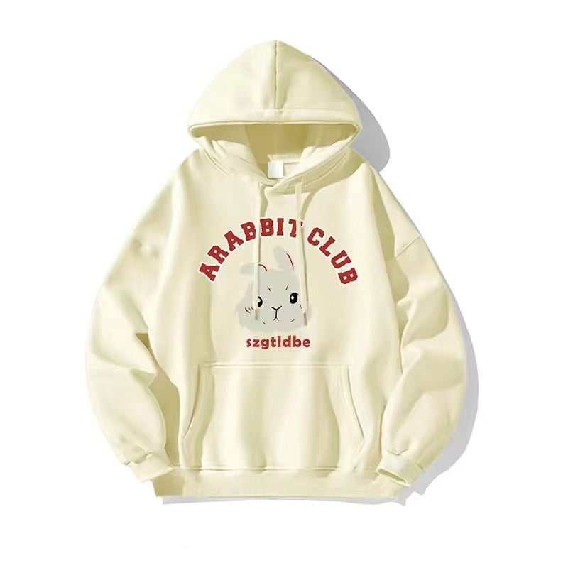 Rabbit Printed Hoodie Image 3