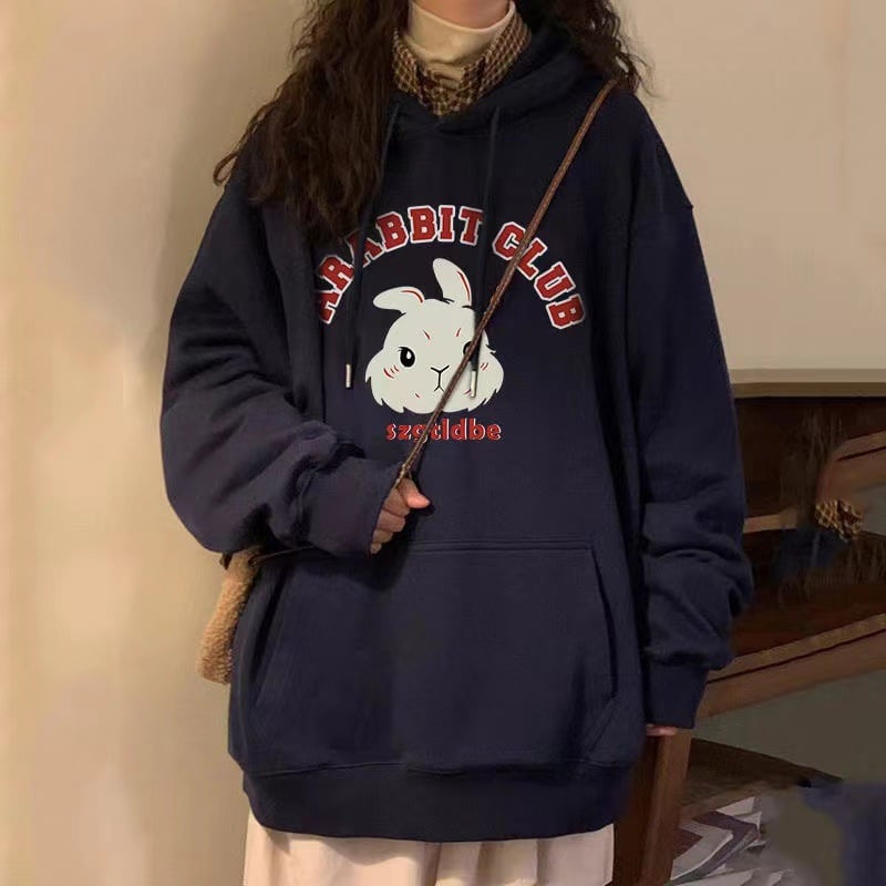 Rabbit Printed Hoodie Image 5