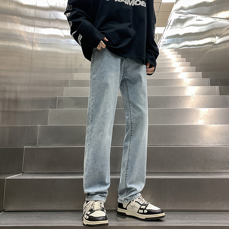 Men's High Street Retro Straight Jeans - Image 5