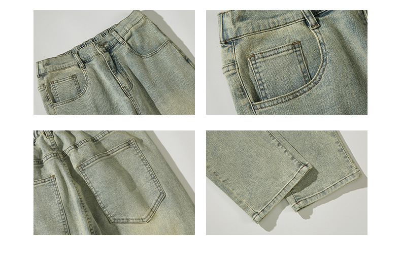 Men's High Street Retro Straight Jeans - Image 4