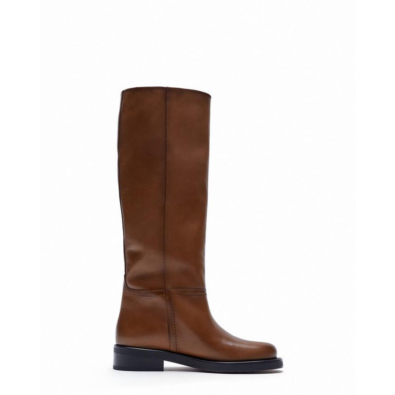 Brown Cow Leather Boots