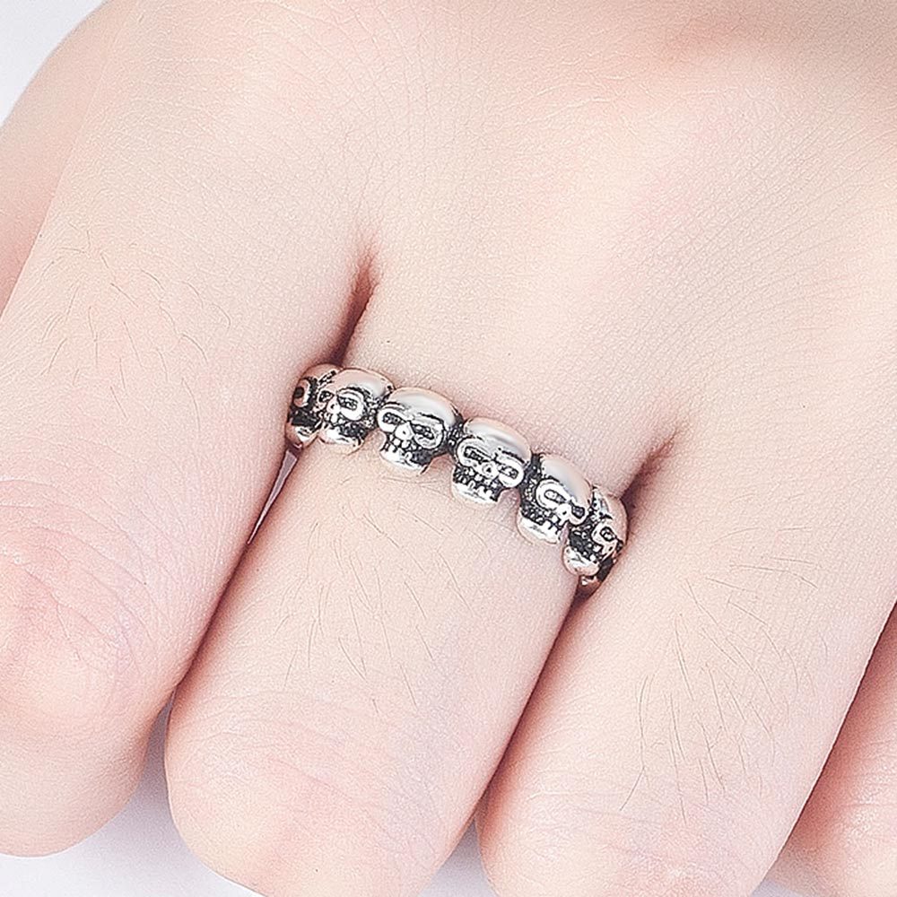 Cross Skull Trendy Ring - Adjustable Feature