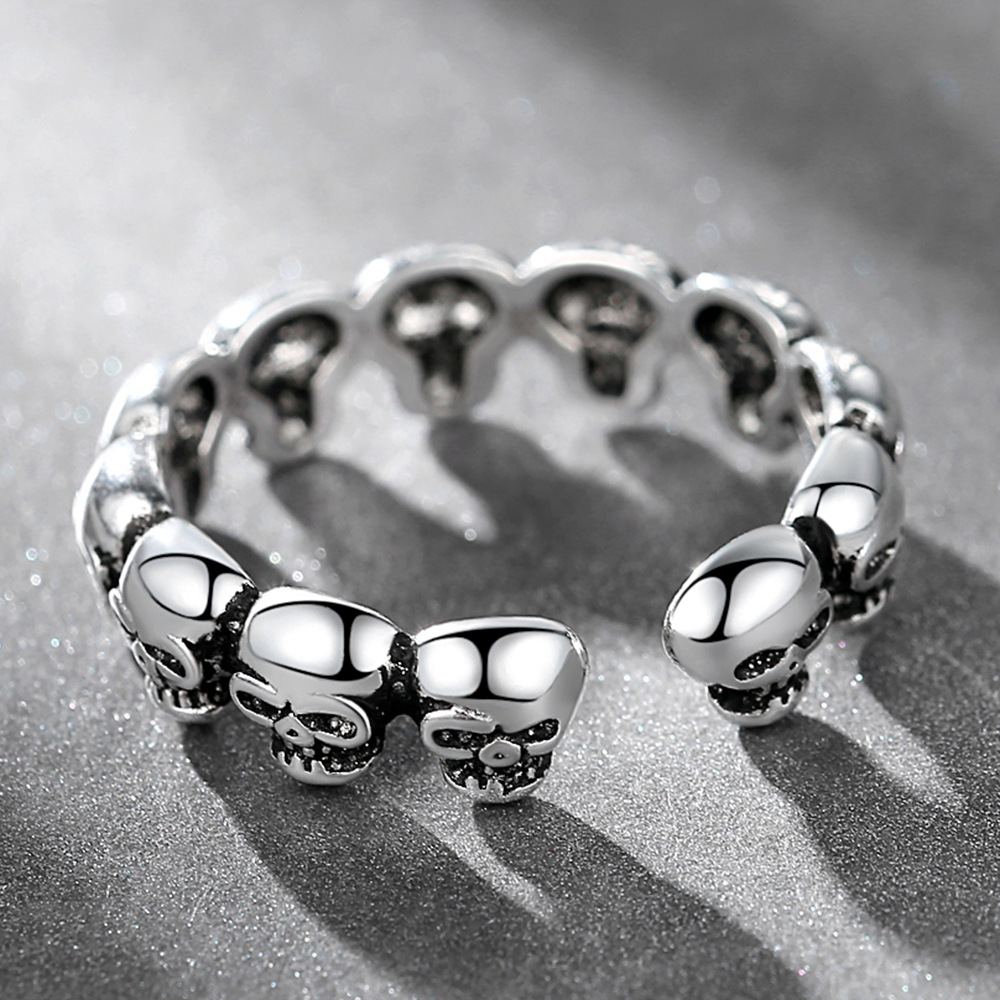 Cross Skull Trendy Ring - Side View