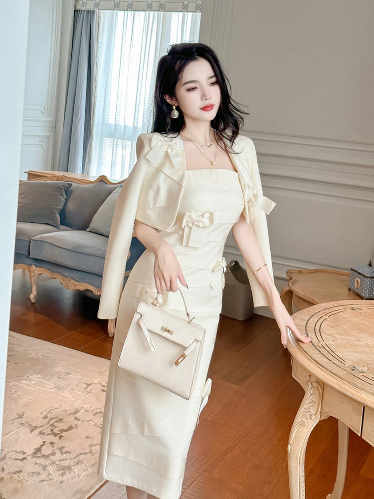 Women's Age-reducing Bow Hip Dress