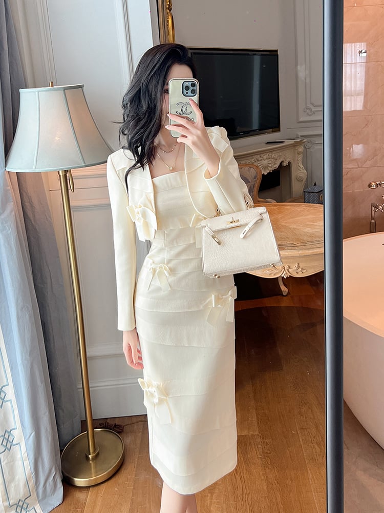 Women's Age-reducing Bow Hip Dress