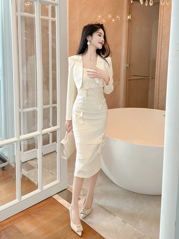 Women's Age-reducing Bow Hip Dress