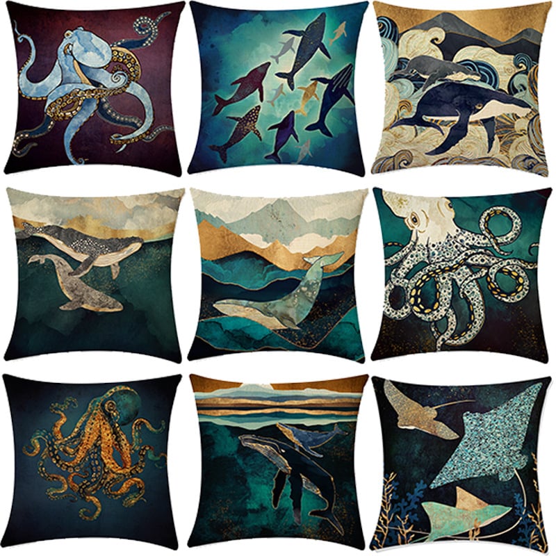 Deep Sea World Pillow Case Style 1