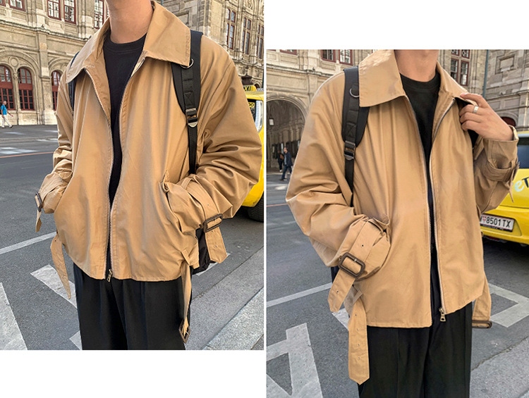 Men's Handsome Short Jacket Coat Image 9