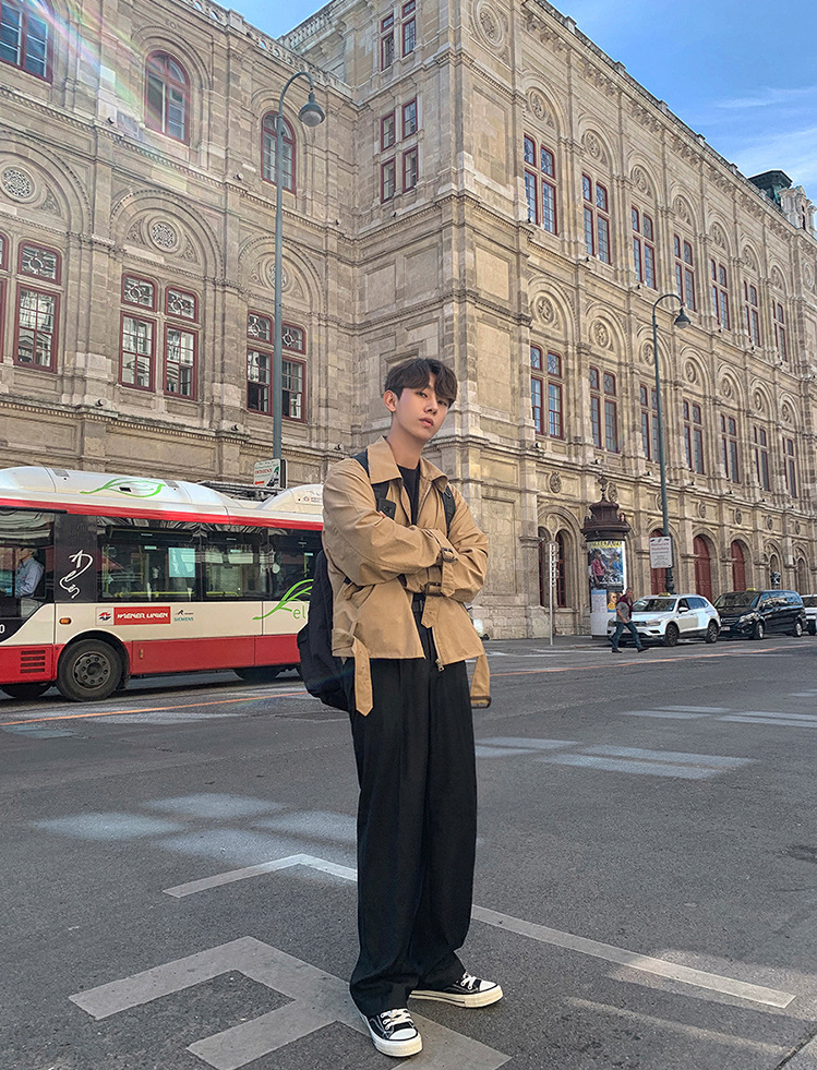 Men's Handsome Short Jacket Coat Image 7