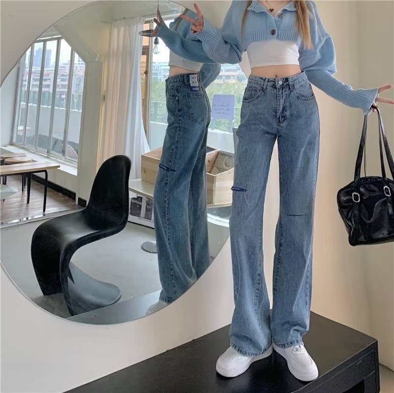 Women's High-waisted Skinny Straight Jeans Image 6