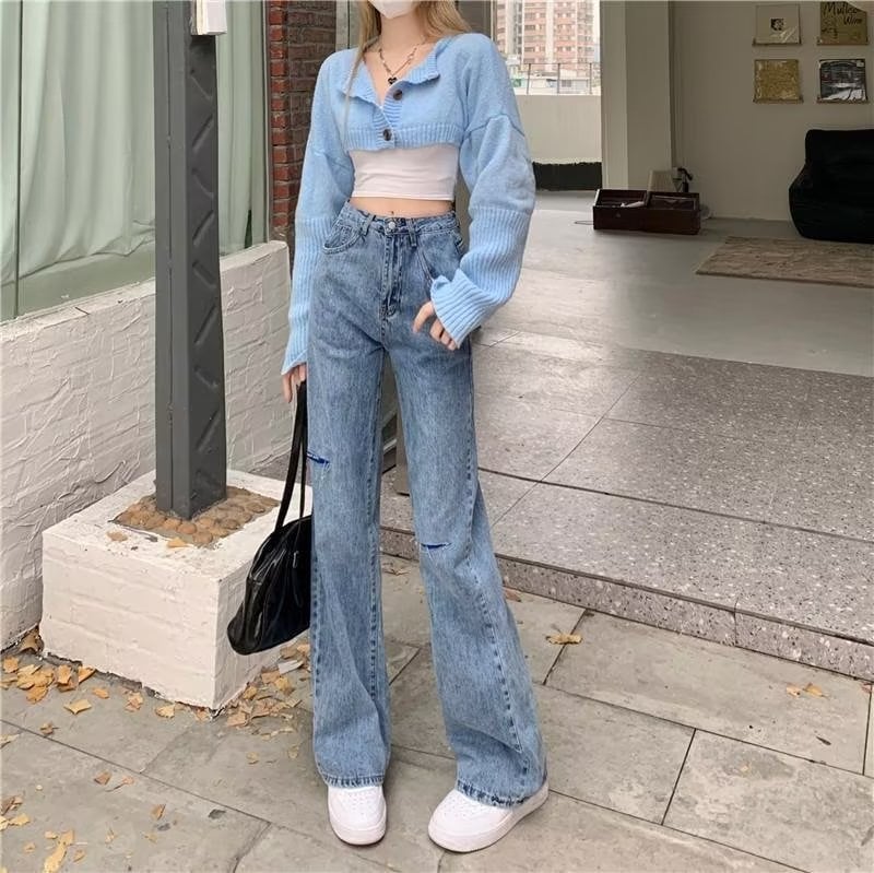 Women's High-waisted Skinny Straight Jeans Image 9