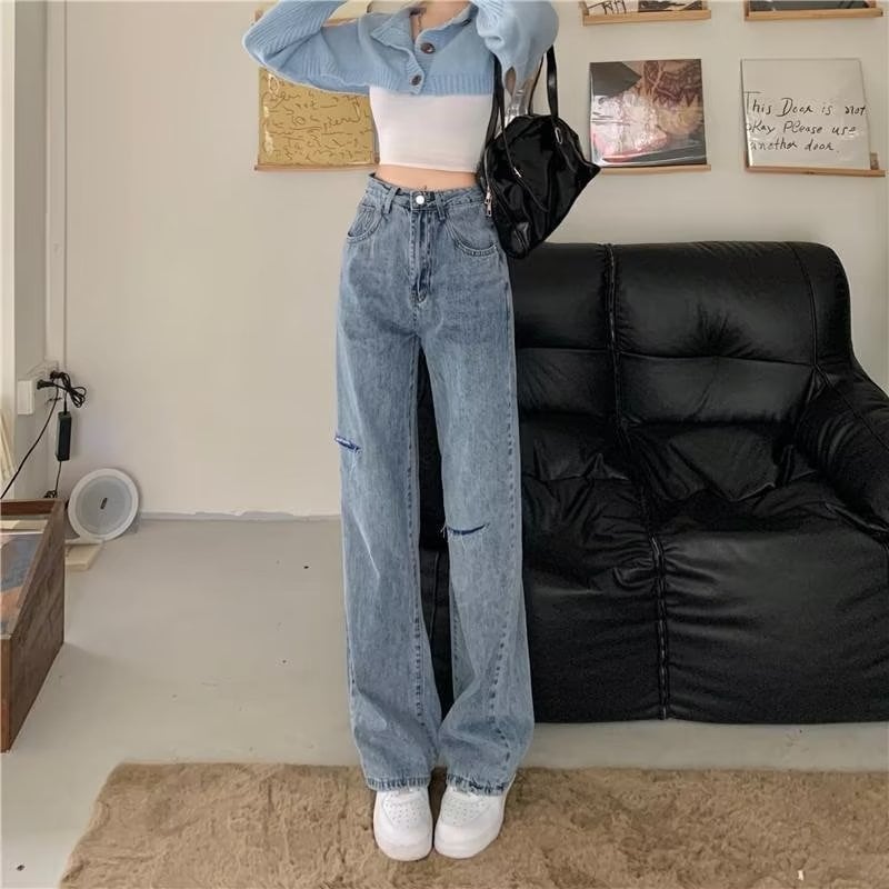 Women's High-waisted Skinny Straight Jeans Image 8