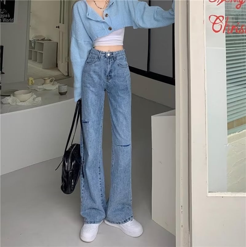 Women's High-waisted Skinny Straight Jeans Image 5