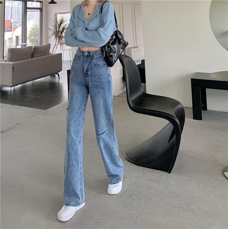 Women's High-waisted Skinny Straight Jeans Image 7