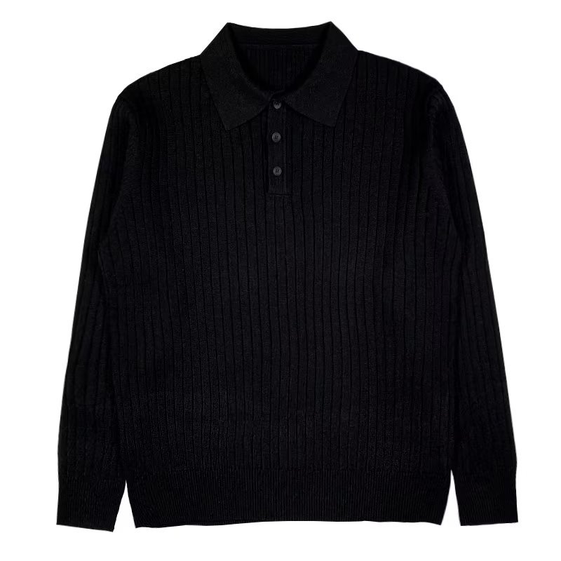 Autumn Polo Lapel Sweater Image 6