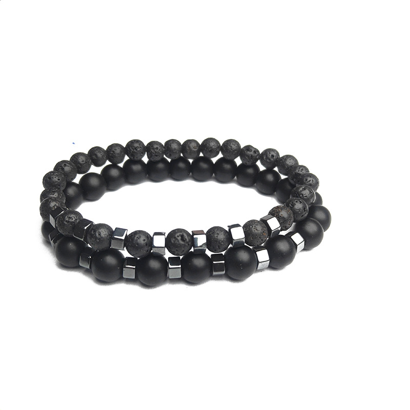 Black Frosted Lava Bracelet 3