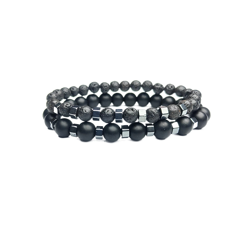 Black Frosted Lava Bracelet 4