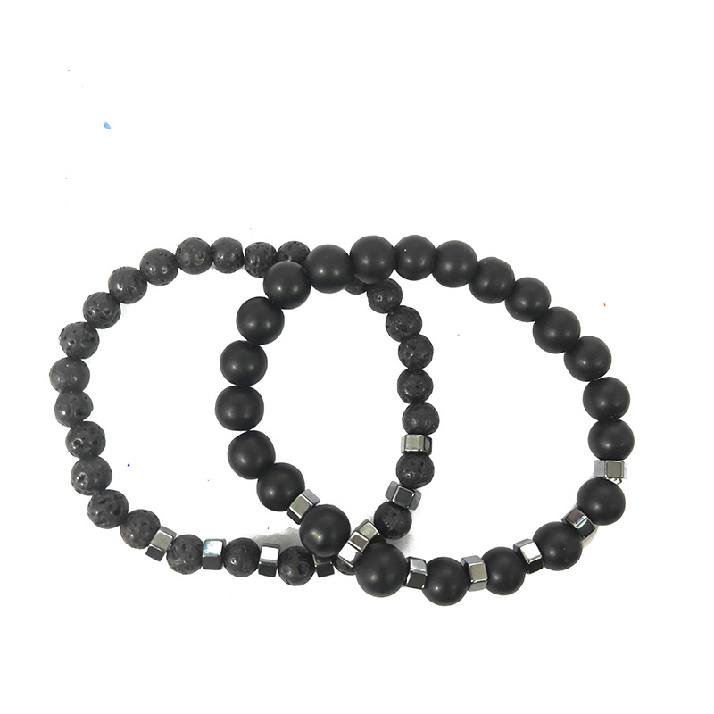 Black Frosted Lava Bracelet 5