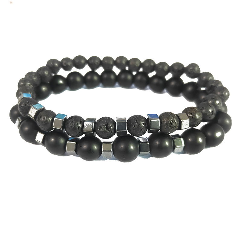 Black Frosted Lava Bracelet 2