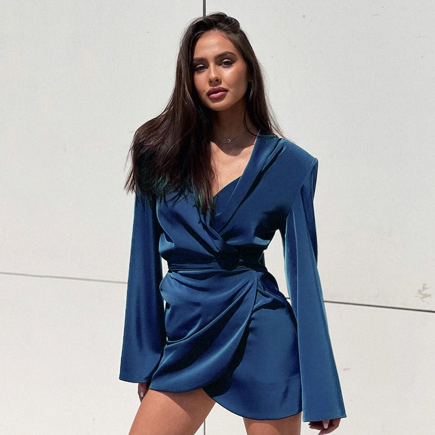 Satin Ice Silk Dress Image 7