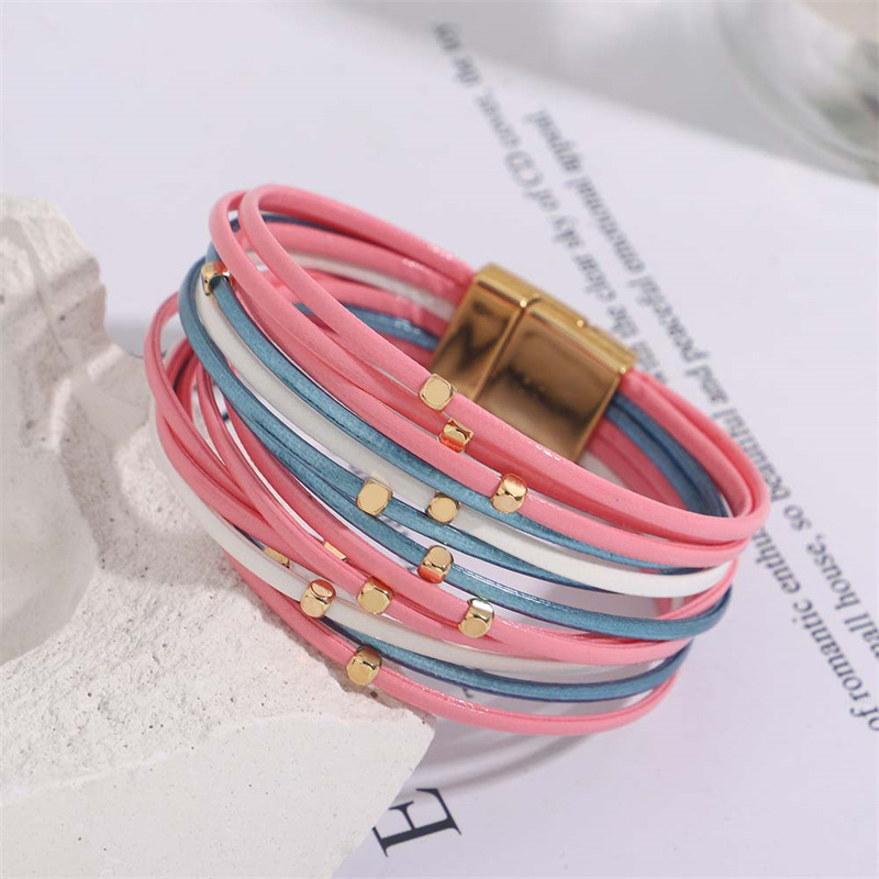 Vintage Beads Soft Leather Bracelet 14