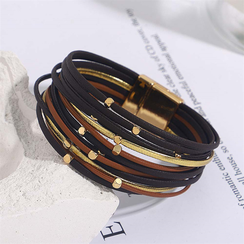 Vintage Beads Soft Leather Bracelet 11