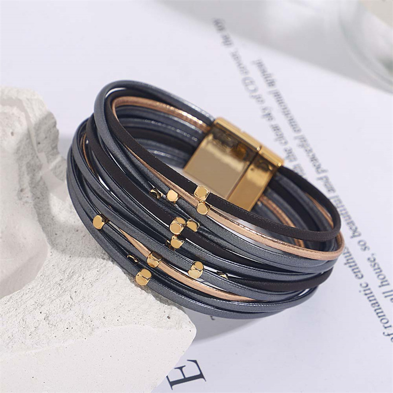 Vintage Beads Soft Leather Bracelet 6