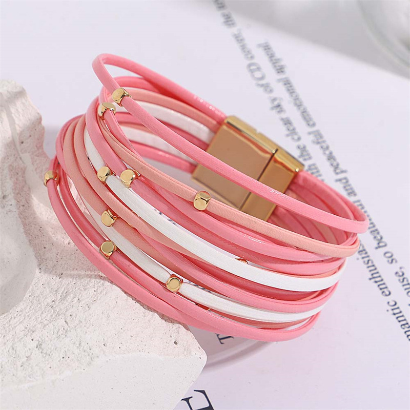 Vintage Beads Soft Leather Bracelet 17