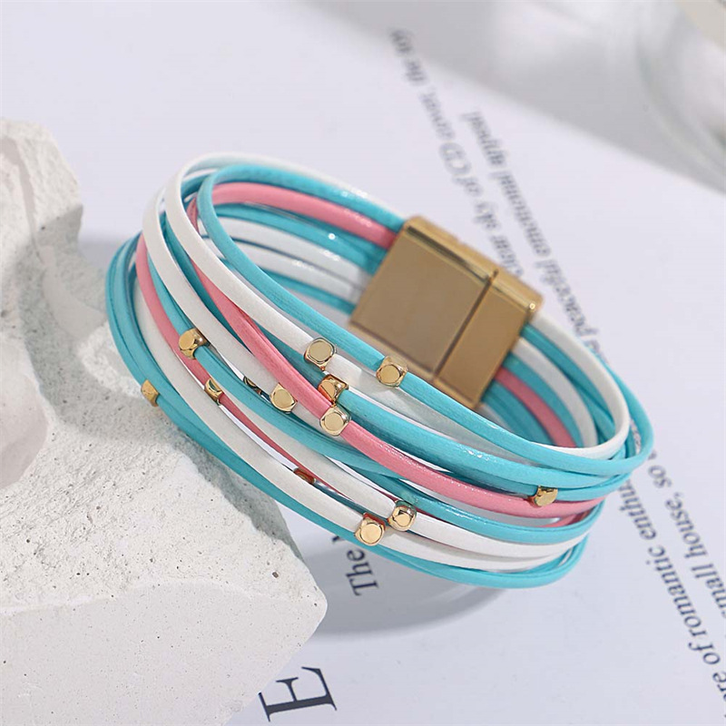 Vintage Beads Soft Leather Bracelet 3