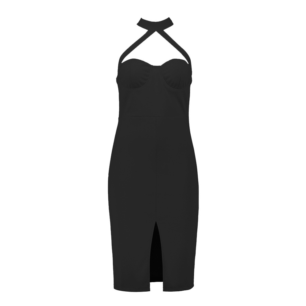 Halter Backless Dress Image 3