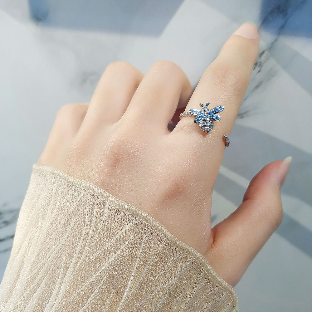 Bee Spinning Ring Silver