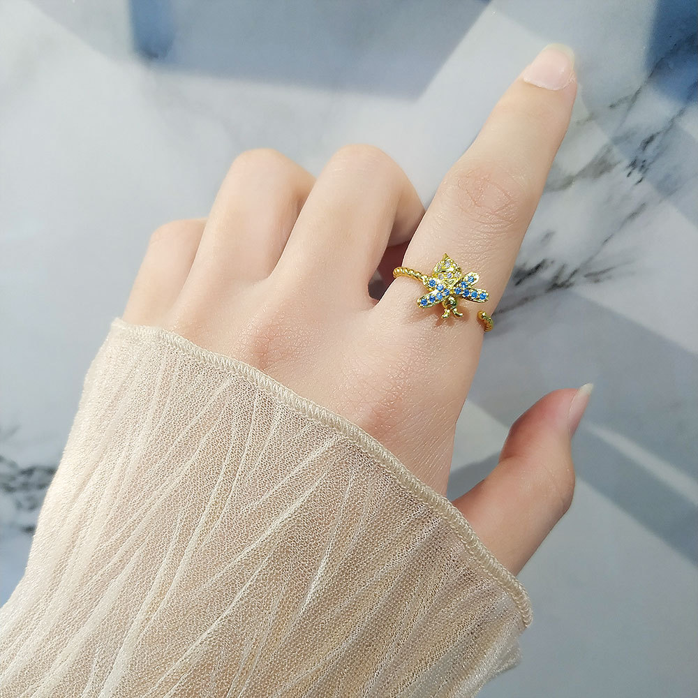 Bee Spinning Ring Gold