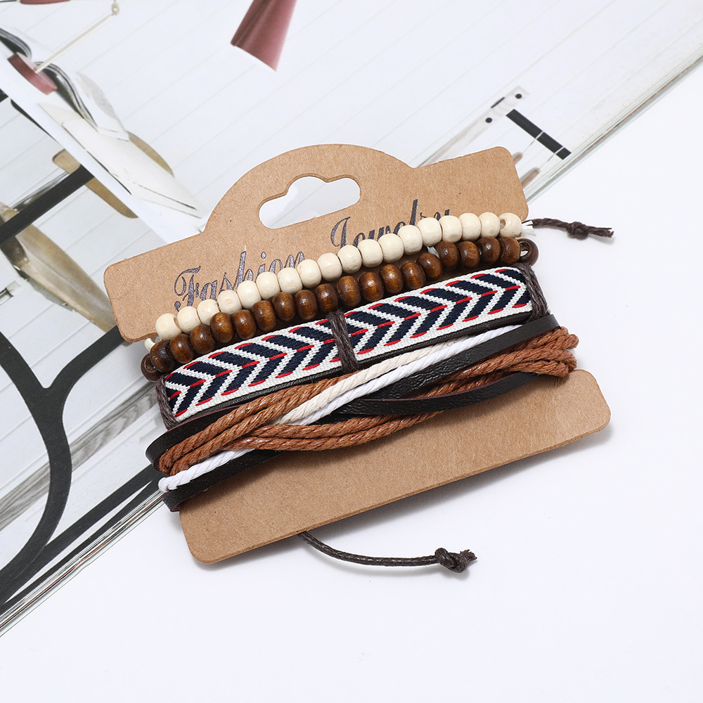 Adjustable Wooden Bead Bracelet