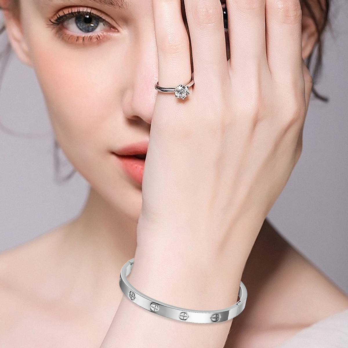 Stainless Steel Cross Nail Bracelet 7
